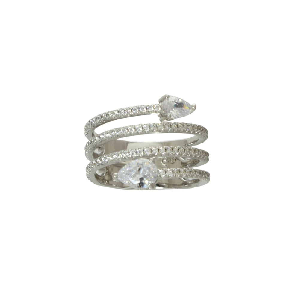PAVÈ WRAP PEAR RING
