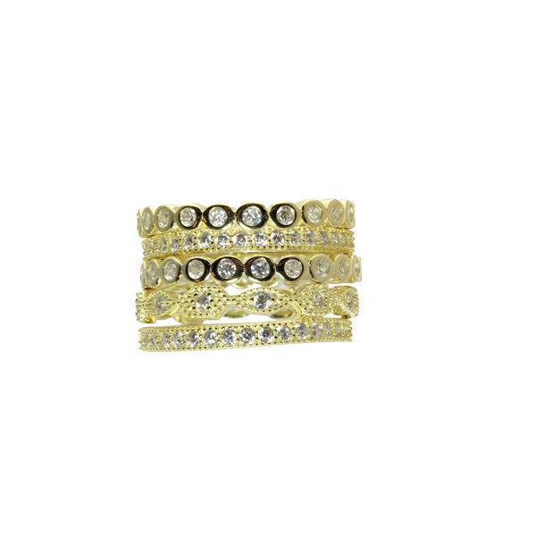 GOLD RING STACK SET - adammarcjewels