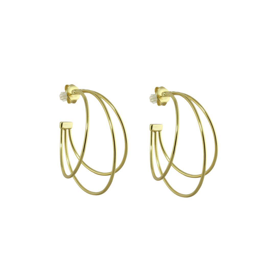 Triple hoop earrings