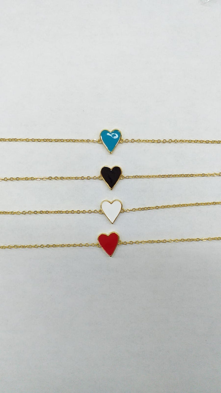 SINGLE ENAMEL HEART BRACELET