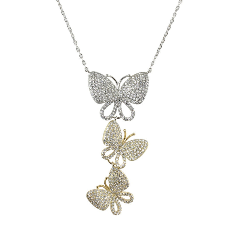 triple butterfly necklace 