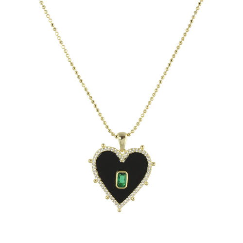 black heart necklace