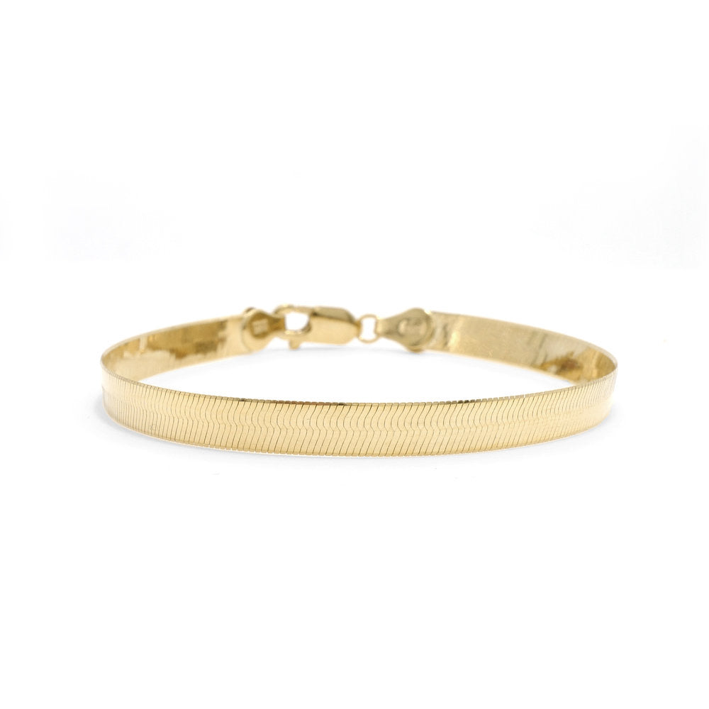 14k herringbone bracelet