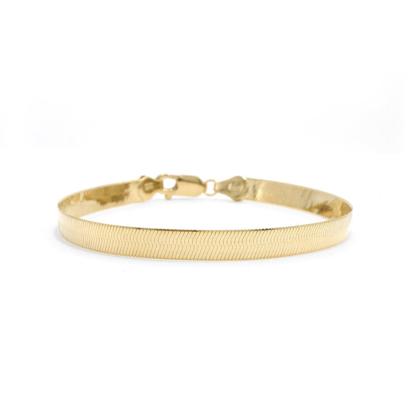 14k herringbone bracelet