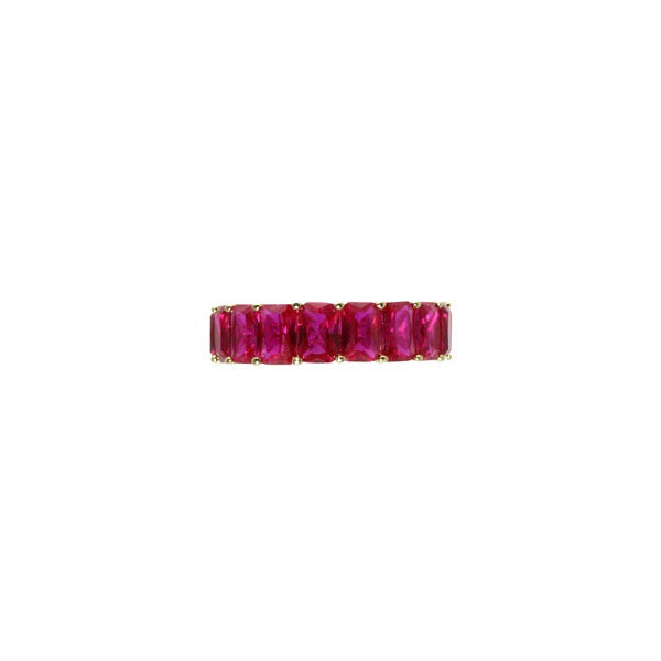 COLORED EMERALD CUT ANNIVERSARY BAND - adammarcjewels