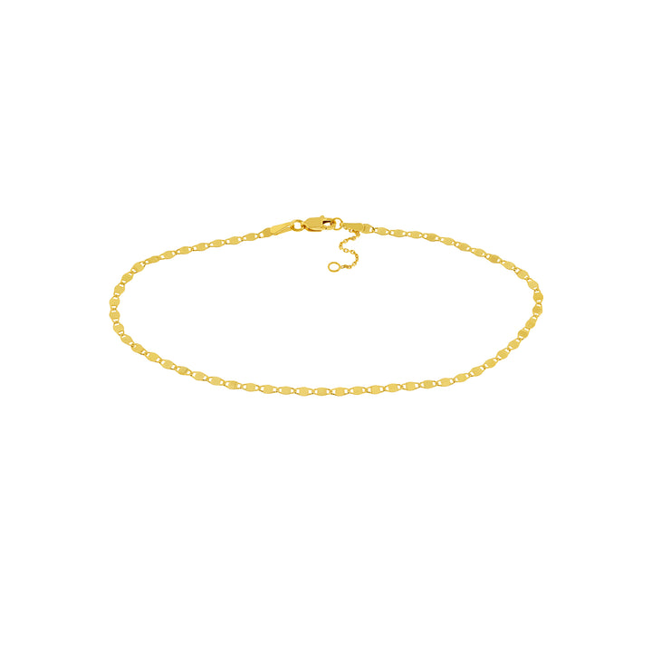 14K FLAT LINK ANKLET