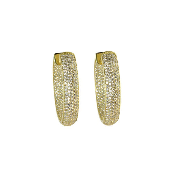 PAVE HOOP EARRINGS