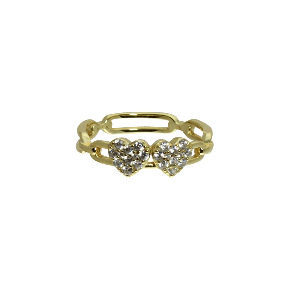 double heart ring