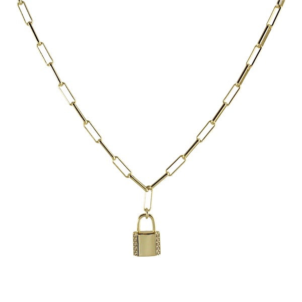 PAPERCLIP PADLOCK NECKLACE