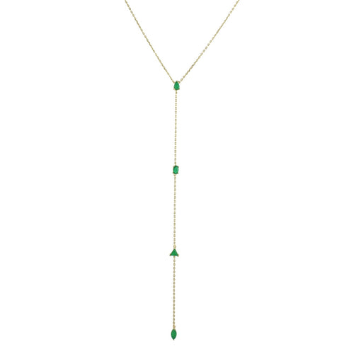 EMERALD GREEN CZ LARIAT