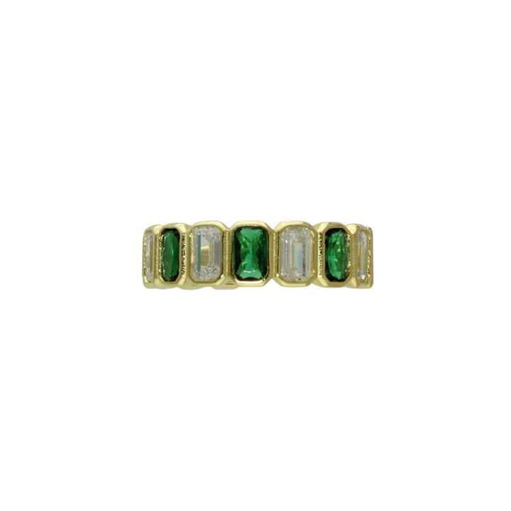 BEZEL EMERALD CUT BAND