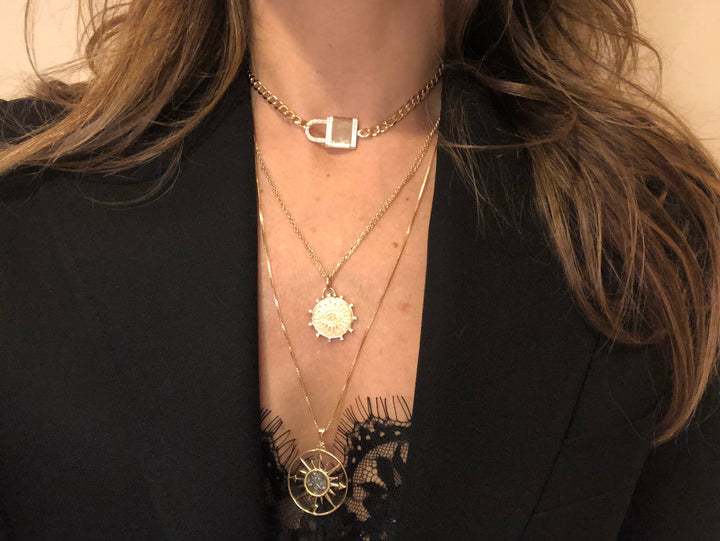 PADLOCK CUBAN LINK CHOKER