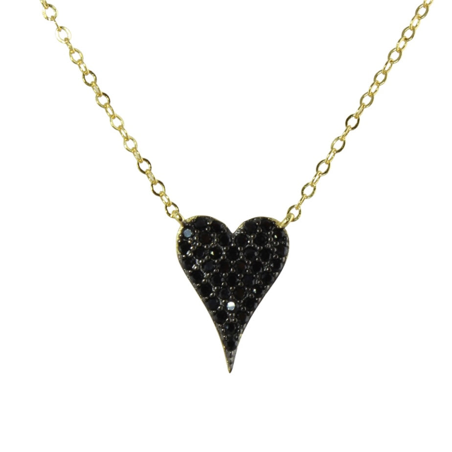 PAVÈ ELONGATED HEART NECKLACE