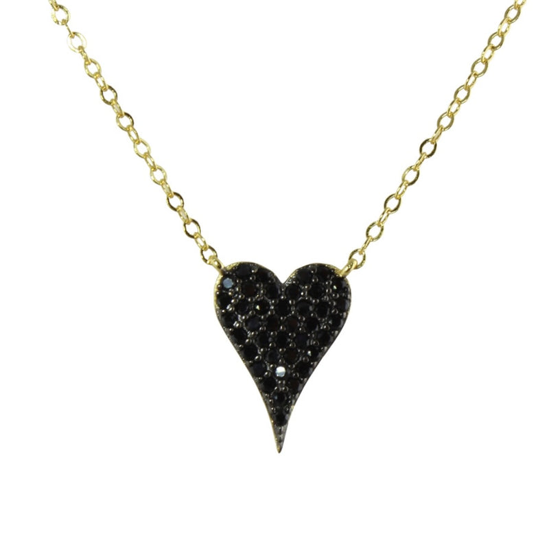 Double Chain Necklace Women | Black Heart Necklace Women | Heart Necklace  Layers - 2023 - Aliexpress