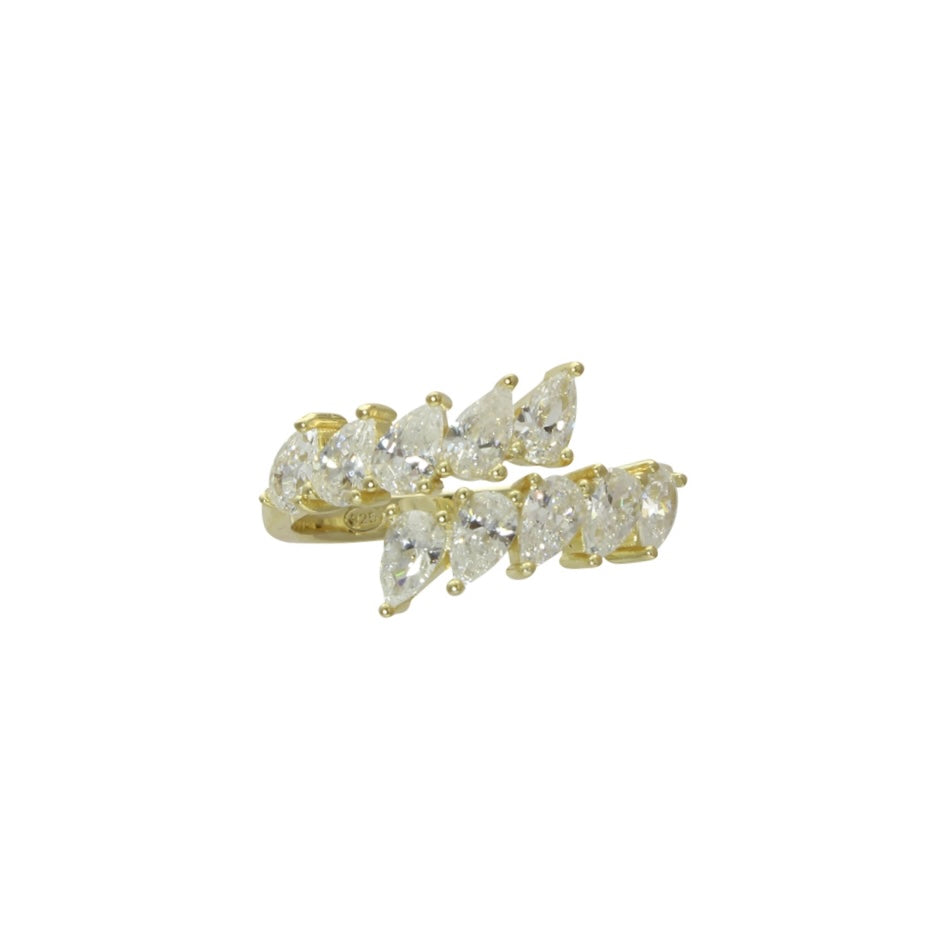 PEAR STONES WRAP RING