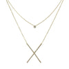 DOUBLE LAYER X NECKLACE