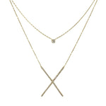 DOUBLE LAYER X NECKLACE