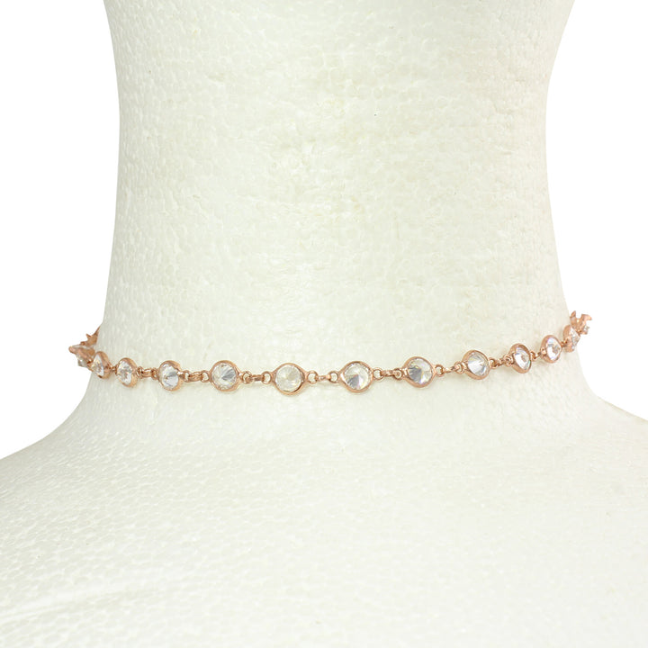 rose gold cz choker 