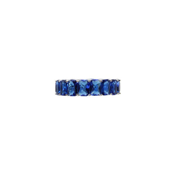 COLORED EMERALD CUT ANNIVERSARY BAND - adammarcjewels