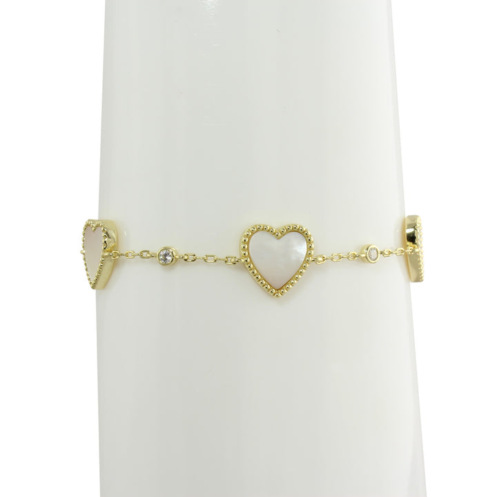 ENAMEL HEART STATION BRACELET