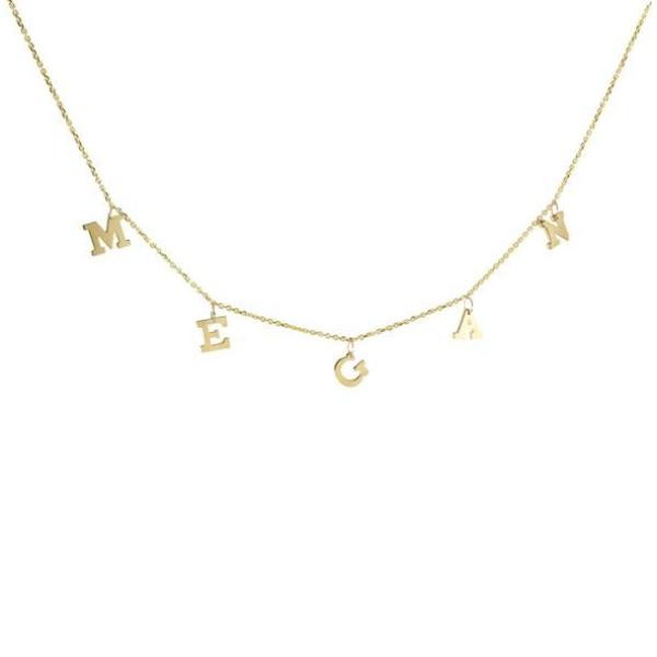 HANGING NAME CHOKER 14K - adammarcjewels