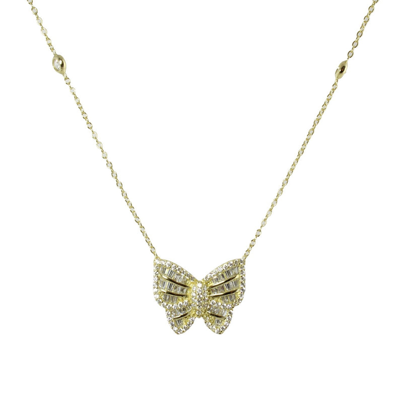 BAGUETTE BUTTERFLY NECKLACE