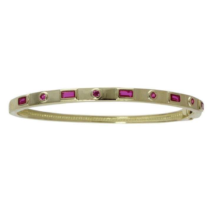 SMALL OVAL MULTI STONE INLAY BANGLE