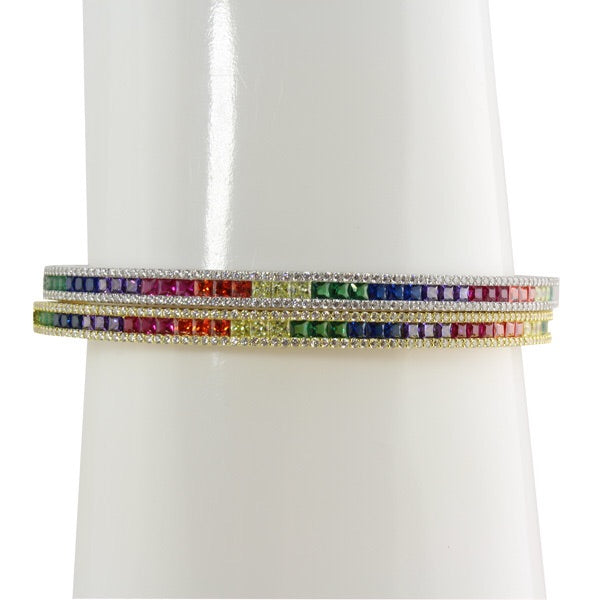 FANCY RAINBOW BAGUETTE BANGLE