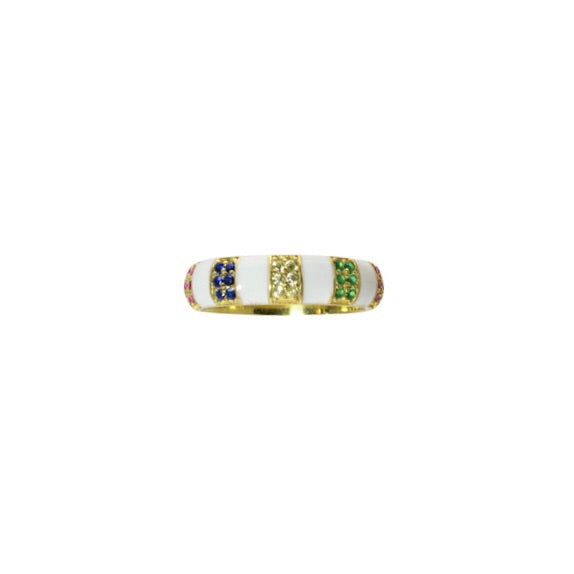 ENAMEL RAINBOW BAND - adammarcjewels
