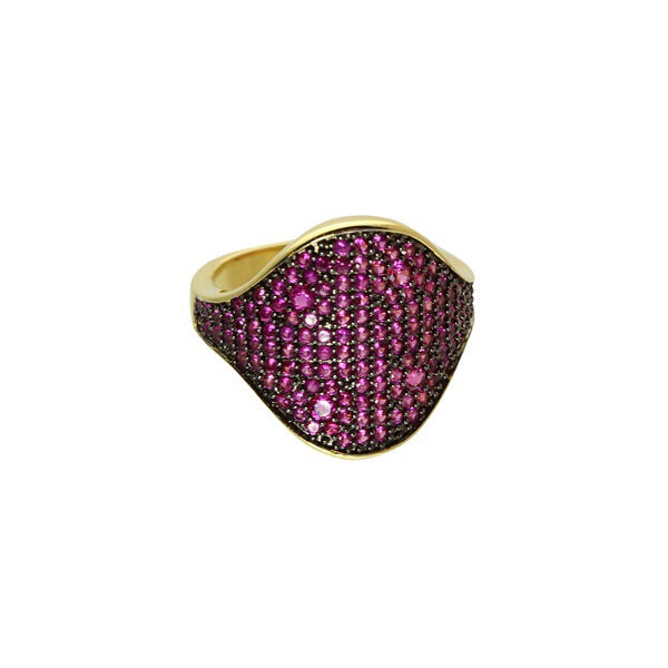 COLOR CURVE TOP RING - adammarcjewels