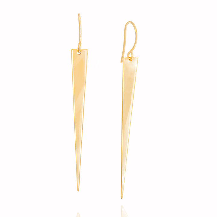 14k HANGING SPIKE EARRING - adammarcjewels