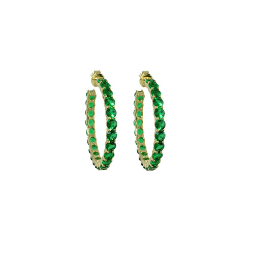 Green hope earrings