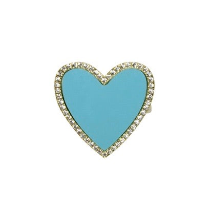 ENAMEL HEART RING
