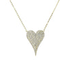 rose gold pave heart necklace