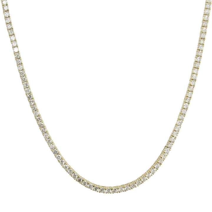 14K PAPERCLIP TENNIS NECKLACE