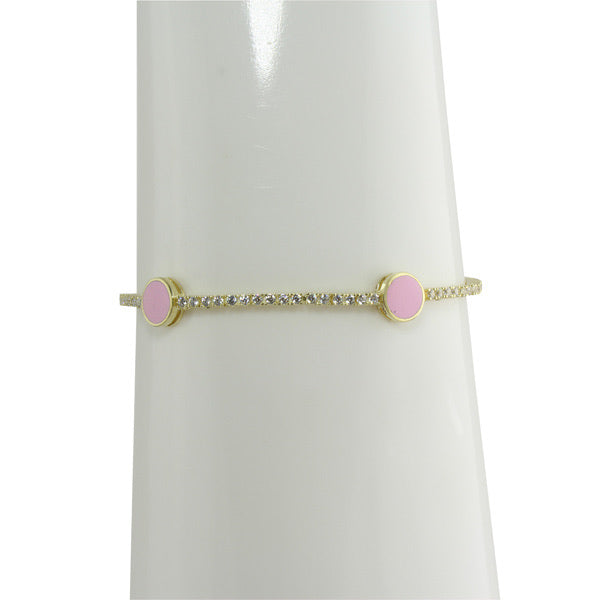 ENAMEL CIRCLE TENNIS BRACELET