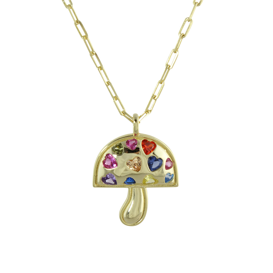 rainbot mushroom necklace