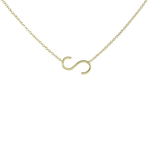 sideways initial necklace