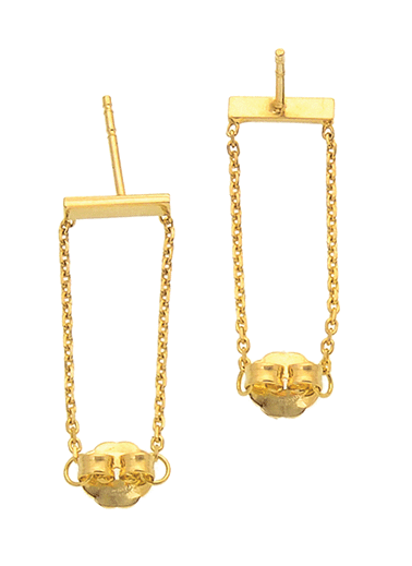 DOUBLE CHAIN HUGGIES 14k