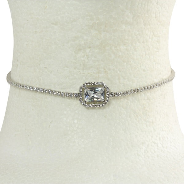 EMERALD CUT CENTET TENNIS CHOKER - adammarcjewels