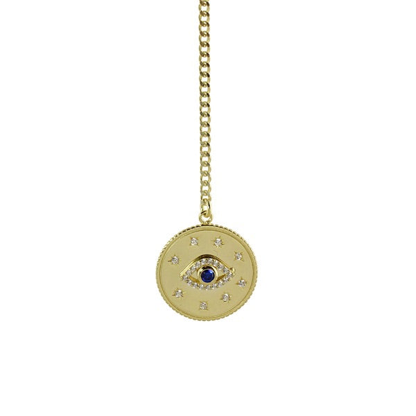 EVIL EYE MEDALLION LARIAT