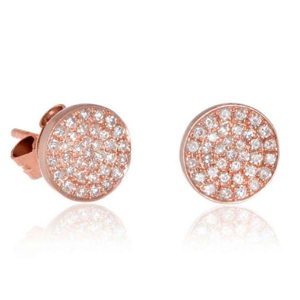 PAVÈ DISC STUD EARRINGS
