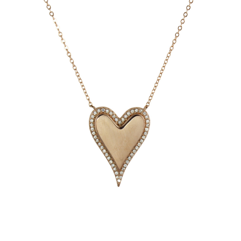 ELONGATED HEART NECKLACE