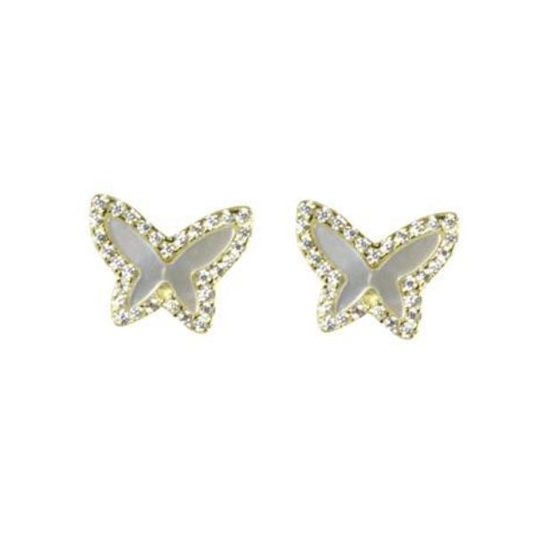 Mother of pearl butterfly studs