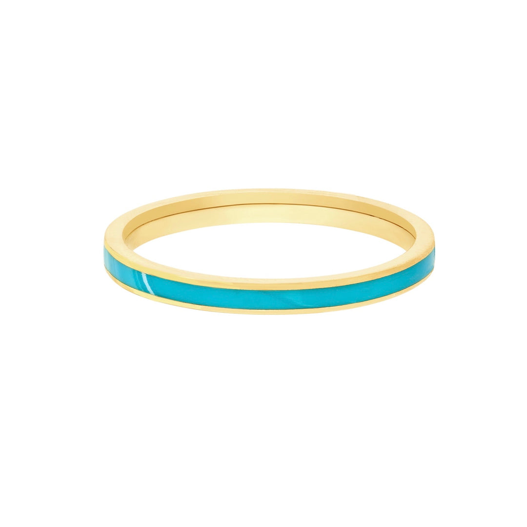 turquoise enamel band