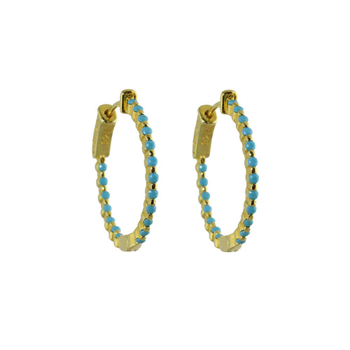 turquoise hoop earrings