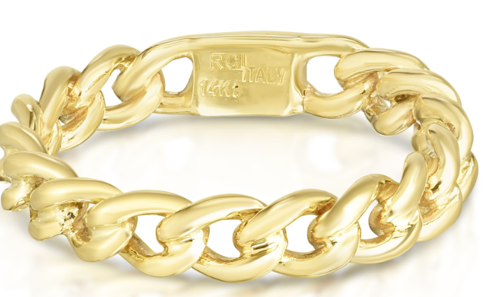 14K CURB LINK RING