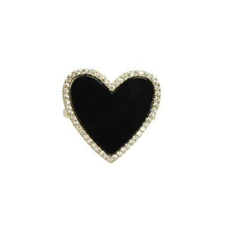 ENAMEL HEART RING