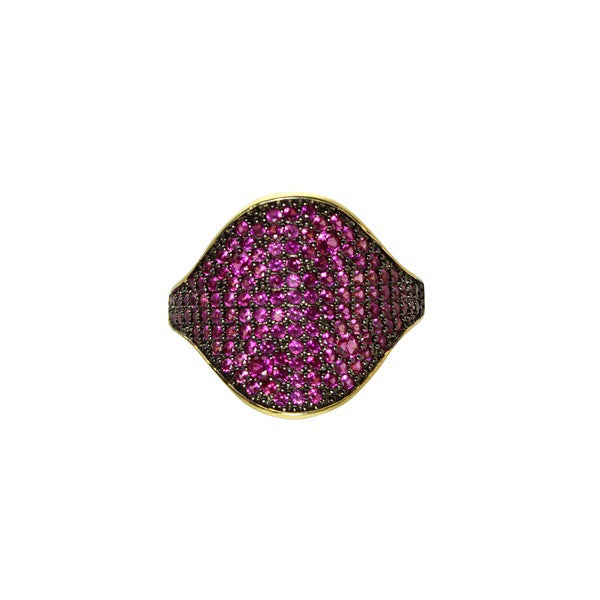 COLOR CURVE TOP RING - adammarcjewels