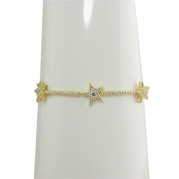CZ STAR BAR BRACELET